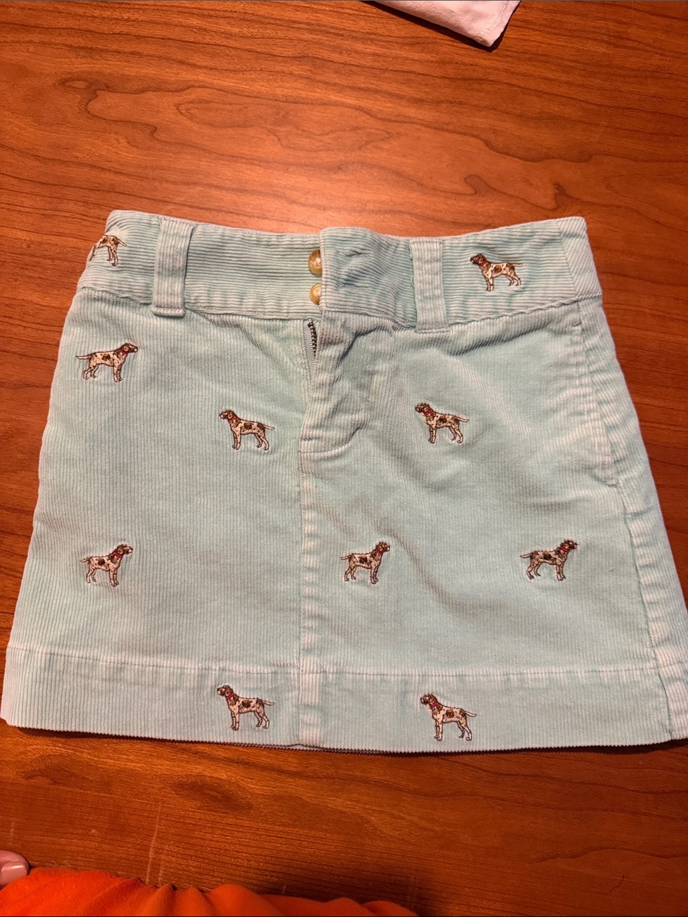 Ralph Lauren corduroy skirt dogs size 6x little girls